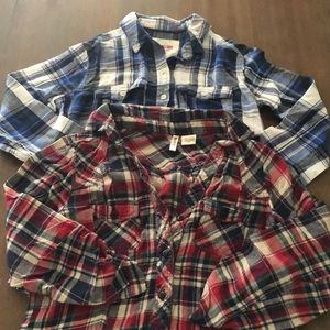 Set of plaid shirts